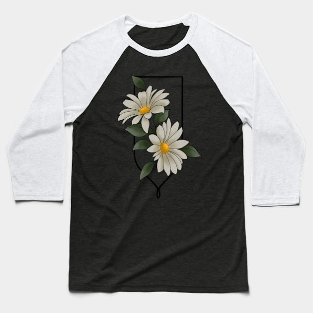 Daisies Baseball T-Shirt by Gekko and the Samurai 